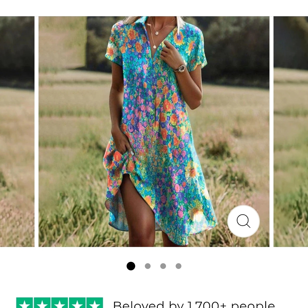 Floral Short Sleeve Dress Nwt